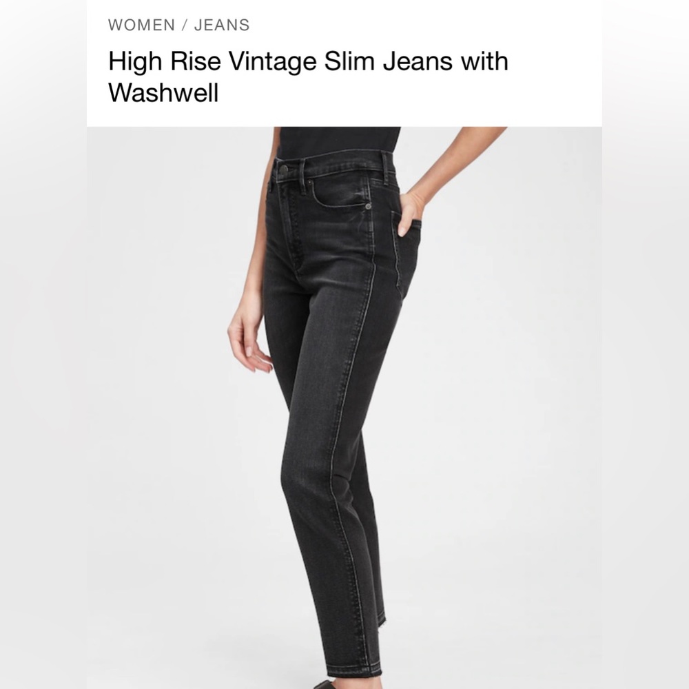 NWT Gap High Rise Vintage Slim Jeans with Washwell - Tags still on, Never worn.